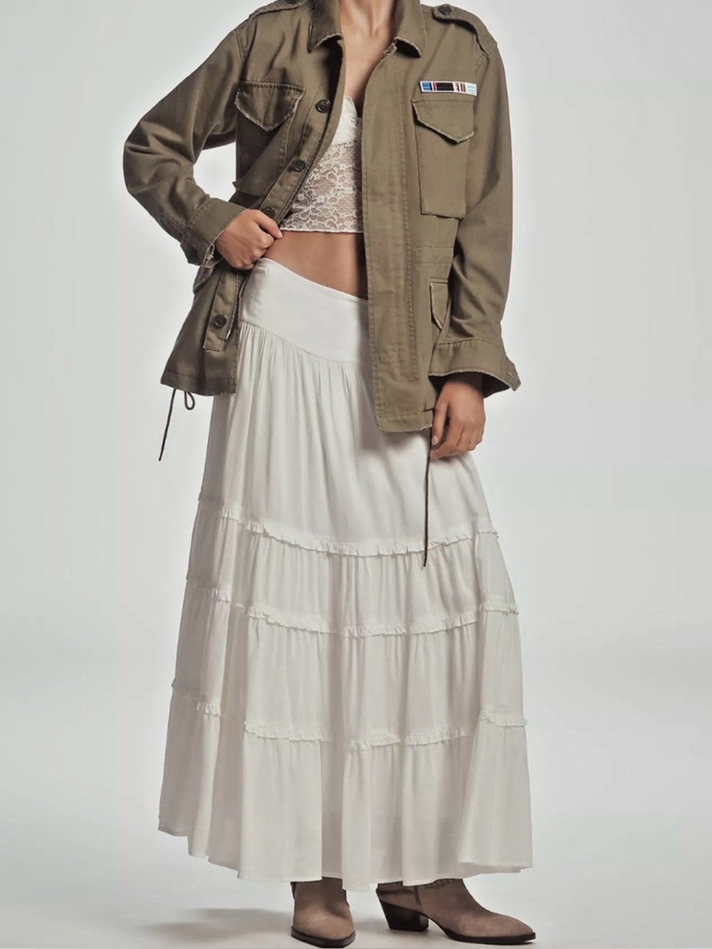 NWT Anthropologie Pilcro Moss Green Military Field Army Jacket